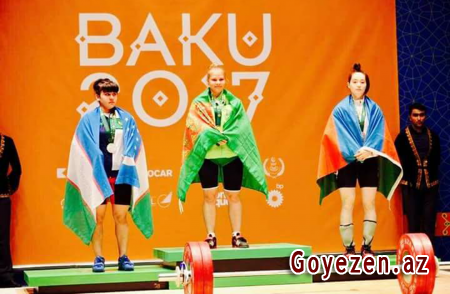 Qazaxlı qadın idmançımız  “Bakı-2017”nin ağır atletika yarışlarında bürünc medal qazanıb