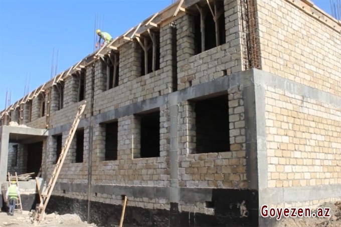 Sərhəd kəndi Qaymaqlıda yeni məktəb binası inşa olunur