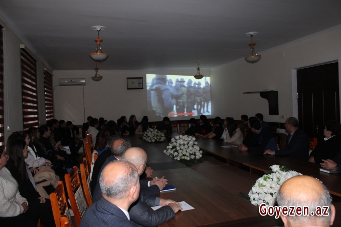 BDU-nun Qazax filialında 20 Yanvar faciəsinin ildönümünə həsr edilmiş anım tədbiri keçirilib