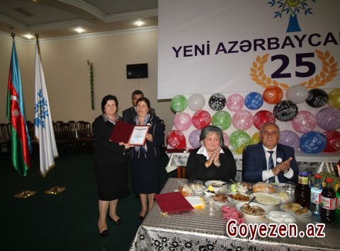 Qazaxda Yeni Azərbaycan Partiyasının yaranmasının 25 illik yubileyi münasibətilə tədbir keçirilib