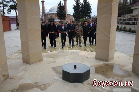 31 Mart - Azərbaycanlıların soyqırımının 100 illiyi ilə bağlı Qazaxda anım mərasimi keçirilib