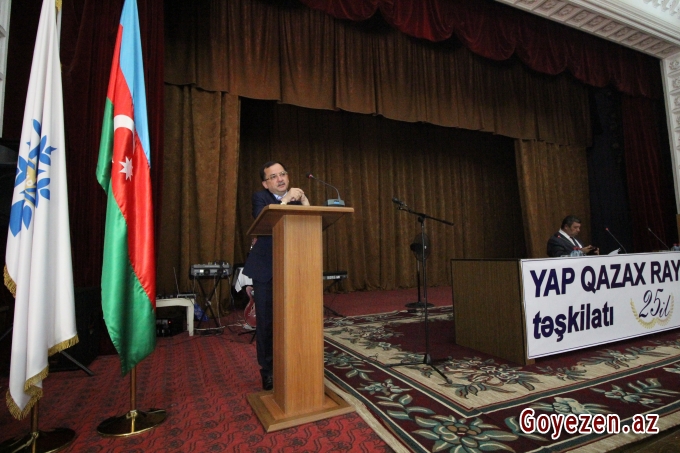 YAP Qazax rayon təşkilatının yaradılmasının 25 illik yubileyi böyük təntənə ilə qeyd olunub