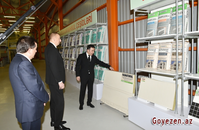 Prezident İlham Əliyev Qazaxda əhəng zavodunun açılışında iştirak edib