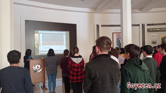 Qazax Rayon Heydər Əliyev Mərkəzində “Hərbi Qənimətlər Parkı”na bu gün də virtual ekskursiya təşkil olunub